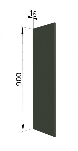 Панель торцевая ВП Квадро (для шкафа верхнего высокого) Оливково-зеленый в Оби - ob.mebel54.com | фото