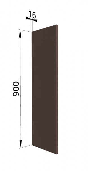 Панель торцевая ВП Квадро (для шкафа верхнего высокого) Шоколад кожа в Оби - ob.mebel54.com | фото