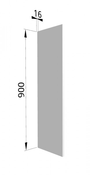 Панель торцевая ВП Ройс (для шкафа верхнего высокого) Белый софт в Оби - ob.mebel54.com | фото