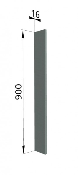 Панель торцевая ВПТ 400 Квадро (для шкафа торцевого верхнего) Нарцисс в Оби - ob.mebel54.com | фото