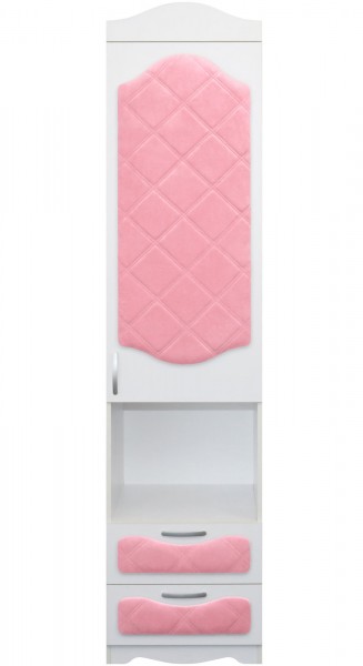 Пенал с ящиками серии Иллюзия 36 Светло-розовый в Оби - ob.mebel54.com | фото