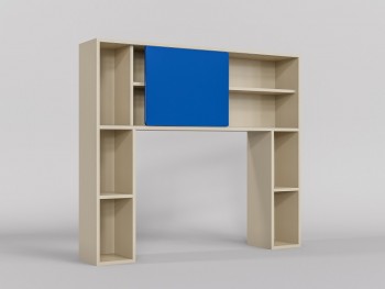 Полка на стол Скай люкс (Синий/корпус Клен) в Оби - ob.mebel54.com | фото