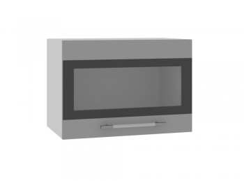 Ройс ГВПГСФ 500 Шкаф верхний горизонтальный (Графит софт/корпус Серый) в Оби - ob.mebel54.com | фото