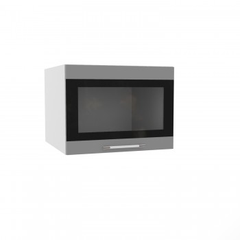 Ройс ГВПГСФ 600 Шкаф верхний горизонтальный (Черника софт/корпус Серый) в Оби - ob.mebel54.com | фото