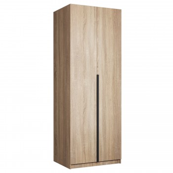 Шкаф 2-х дверный Локер "гармошка" Дуб Сонома (штанга) в Оби - ob.mebel54.com | фото