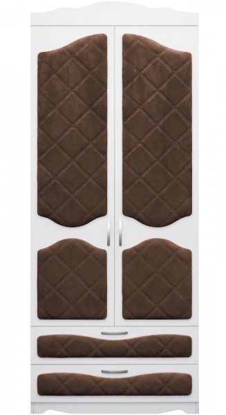 Шкаф 2-х створчатый с ящиками серии Иллюзия 08 Шоколад в Оби - ob.mebel54.com | фото