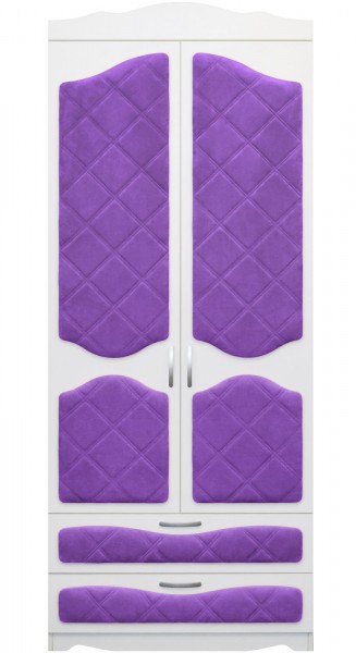 Шкаф 2-х створчатый с ящиками серии Иллюзия 32 Фиолетовый в Оби - ob.mebel54.com | фото