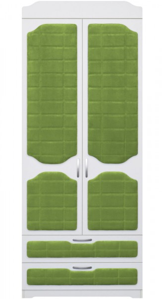 Шкаф 2-х створчатый с ящиками серии Спорт 76 Зелёный в Оби - ob.mebel54.com | фото