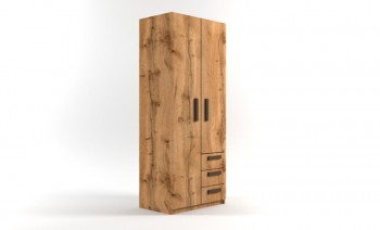 Шкаф 2-х створчатый с ящиками Шервуд (Дуб Вотан) в Оби - ob.mebel54.com | фото