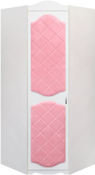 Шкаф угловой Иллюзия 36 Светло-розовый в Оби - ob.mebel54.com | фото