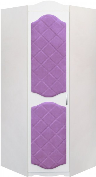 Шкаф угловой Иллюзия 67 Светло-фиолетовый в Оби - ob.mebel54.com | фото