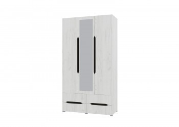 Шкаф 3-х створчатый с ящиками и зеркалом Вега (Прованс) в Оби - ob.mebel54.com | фото