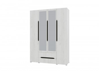 Шкаф 4-х створчатый с ящиками и зеркалами Вега (Прованс) в Оби - ob.mebel54.com | фото
