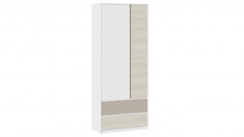 Шкаф для одежды комбинированный «Сканди» Дуб Гарден/Белый/Глиняный серый в Оби - ob.mebel54.com | фото