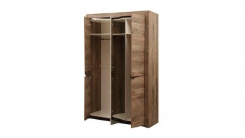 Шкаф для одежды "Лючия" (3-х дв.) (кейптаун/зеркало) в Оби - ob.mebel54.com | фото
