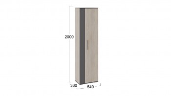 Шкаф для одежды «Нуар» тип 1 Фон серый/Дуб сонома в Оби - ob.mebel54.com | фото