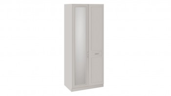 Шкаф для одежды с 1 глухой и 1 зеркальной дверью правый с опорой «Сабрина» Кашемир в Оби - ob.mebel54.com | фото
