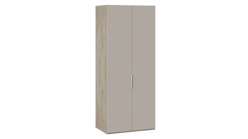 Шкаф для одежды с 2 глухими дверями «Эмбер» Баттл Рок/Серый глянец в Оби - ob.mebel54.com | фото