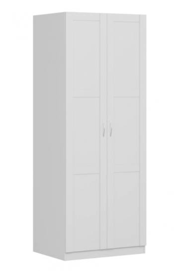Шкаф двухдверный Пегас сборный белый в Оби - ob.mebel54.com | фото