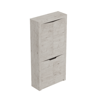 Шкаф двухдверный Соренто с комплектом полок (3 шт) Дуб бонифаций/Кофе структурный матовый в Оби - ob.mebel54.com | фото