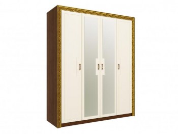 Шкаф комбинированный "Айрум" (дуб кальяри/белый/зеркало/1744) в Оби - ob.mebel54.com | фото