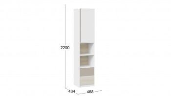 Шкаф комбинированный «Сканди» Дуб Гарден/Белый/Глиняный серый в Оби - ob.mebel54.com | фото
