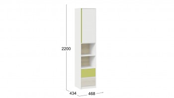 Шкаф комбинированный «Сканди» Дуб Гарден/Белый/Зеленый в Оби - ob.mebel54.com | фото