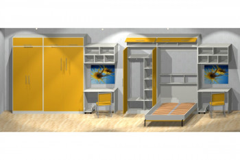 Шкаф-кровать детская в Оби - ob.mebel54.com | фото