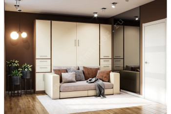 Шкаф-кровать с диваном Злата в Оби - ob.mebel54.com | фото