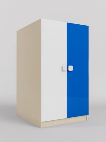 Шкаф под кровать второго яруса Скай люкс (Синий/Белый/корпус Клен) в Оби - ob.mebel54.com | фото