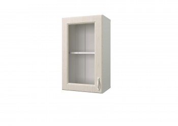 Шкаф с витриной Принцесса (Бежевый/Белый/ширина 400) в Оби - ob.mebel54.com | фото