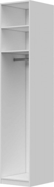 Шкаф ШР-1 без зеркала Вива (Белый/Белый глянец/Платина) в Оби - ob.mebel54.com | фото