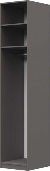 Шкаф ШР-1 зеркало, левый, Вива (Латте/Мокко Глянец/Тестиль) в Оби - ob.mebel54.com | фото