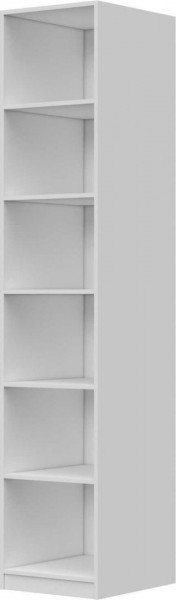 Шкаф ШР-1 зеркало, правый, Вива (Белый/Белый глянец/Платина) в Оби - ob.mebel54.com | фото