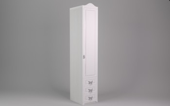 Шкаф угловой Бэлла с ящиками (Выбеленное дерево/Белый) в Оби - ob.mebel54.com | фото
