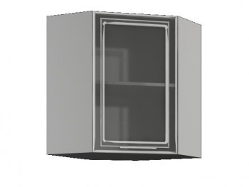 Шкаф угловой со стеклом ШВУС-600*600 Мокко в Оби - ob.mebel54.com | фото