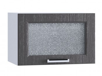 Шкаф верхний горизонтальный со стеклом 500, ШВГС 500 (Клен серый/корпус белый) в Оби - ob.mebel54.com | фото