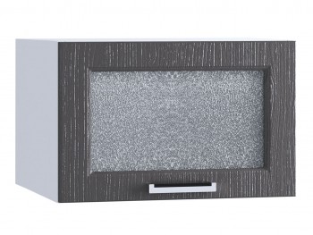 Шкаф верхний горизонтальный со стеклом 510, ШВГС 510 (Клен серый/корпус белый) в Оби - ob.mebel54.com | фото