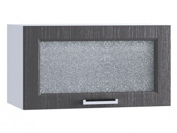 Шкаф верхний горизонтальный со стеклом 600, ШВГС 600 (Клен серый/корпус белый) в Оби - ob.mebel54.com | фото