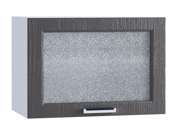 Шкаф верхний горизонтальный со стеклом 609, ШВГС 609 (Клен серый/корпус белый) в Оби - ob.mebel54.com | фото