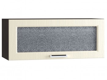 Шкаф верхний горизонтальный со стеклом 800, ШВГС 800 (Клен кремовый/корпус венге) в Оби - ob.mebel54.com | фото