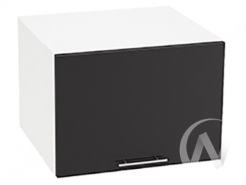 Шкаф верхний Валерия-М ШВГ-510 (Черный металлик/Белый/горизонтальный/глубокий) в Оби - ob.mebel54.com | фото