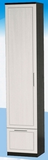 Шкаф высокий с ящиком ДЛЯ ГОСТИНОЙ ШВЯ-450 Венге/Дуб выбеленный в Оби - ob.mebel54.com | фото
