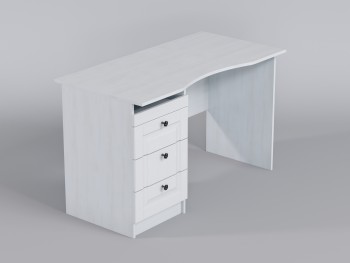 Стол (столешница с выемкой) Классика (Белый/корпус Выбеленное дерево) в Оби - ob.mebel54.com | фото
