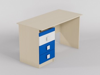 Стол (прямая столешница) Скай люкс (Синий/Белый/корпус Клен) в Оби - ob.mebel54.com | фото