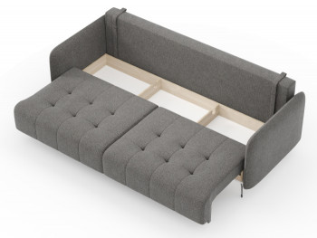 Валериан диван трёхместный прямой Стальной, ткань RICO FLEX 9292 в Оби - ob.mebel54.com | фото
