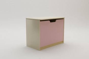 Ящик для игрушек Грэйси (Розовый/корпус Клен) в Оби - ob.mebel54.com | фото