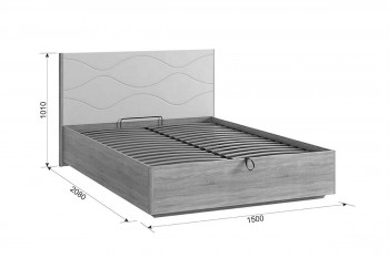 Зара Кровать 1.4 Люкс дуб сонома/белый в Оби - ob.mebel54.com | фото