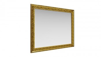 Зеркало навесное "Айрум"/(дуб кальяри / профиль: золото с орнаментом) в Оби - ob.mebel54.com | фото